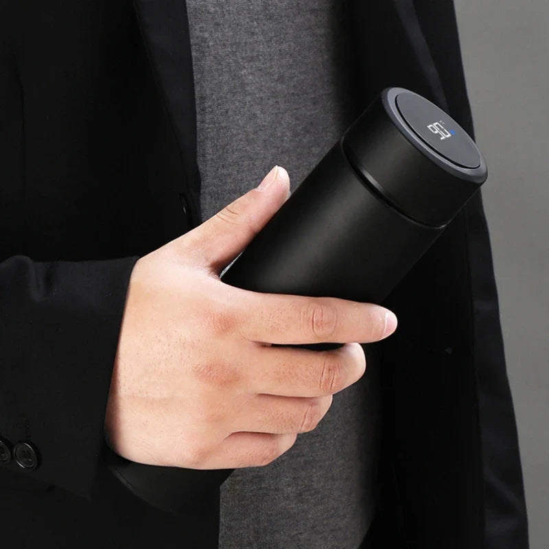 ThermoFlask eristetty ruostumattomasta teräksestä valmistettu pullo LCD-lämpötilanäytöllä | 500 ml kaksoisseinämä