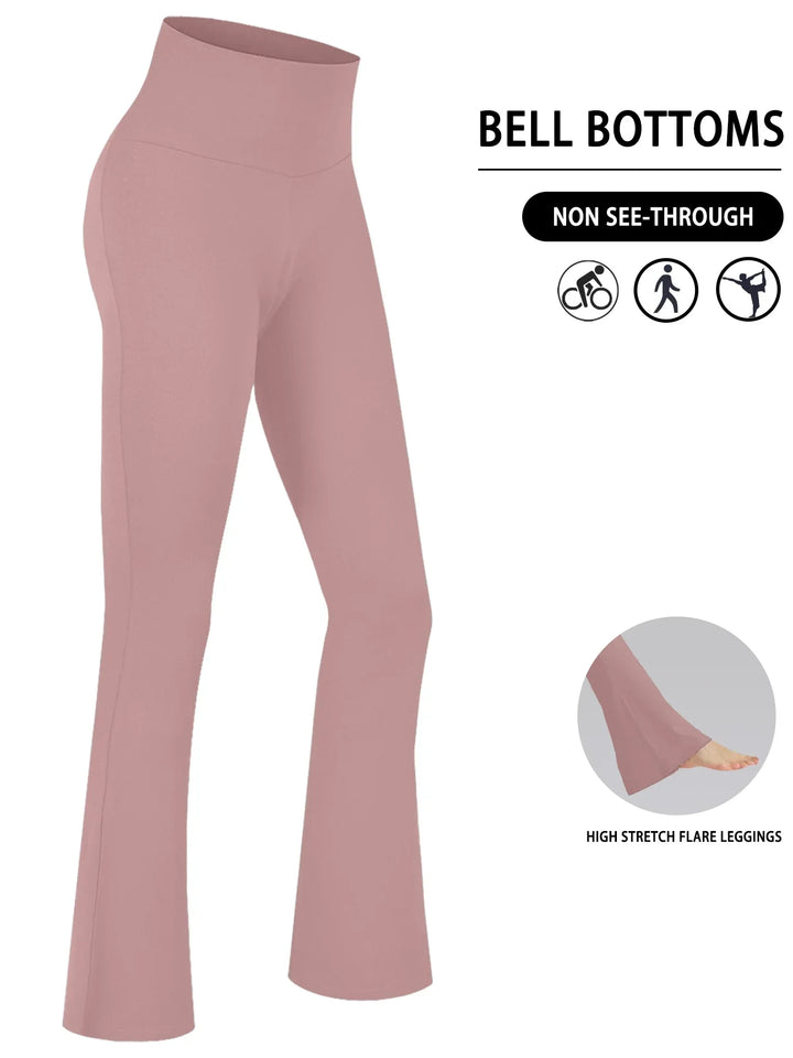 Pantaloni super moi pentru femei cu croială largă | Talie înaltă, control al abdomenului și pantaloni de yoga cu croială largă