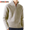 Suéter de cuello alto de otoño para hombre, jersey de punto, pulóver liso de manga larga, chaqueta casual cálida para hombre