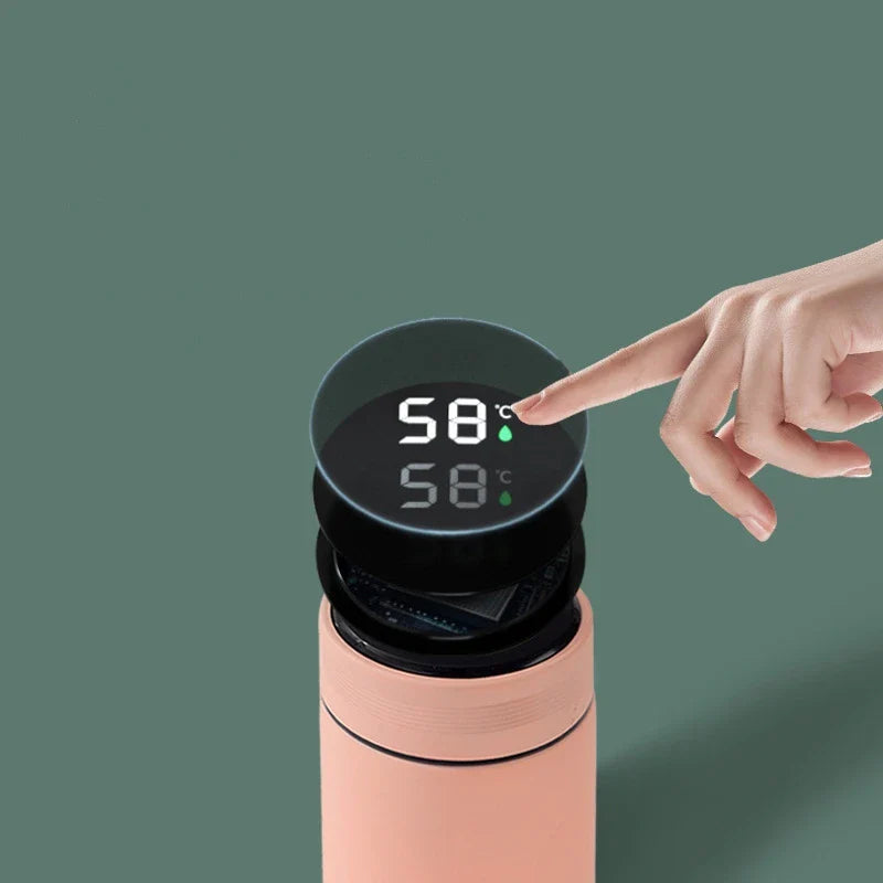 ThermoFlask eristetty ruostumattomasta teräksestä valmistettu pullo LCD-lämpötilanäytöllä | 500 ml kaksoisseinämä