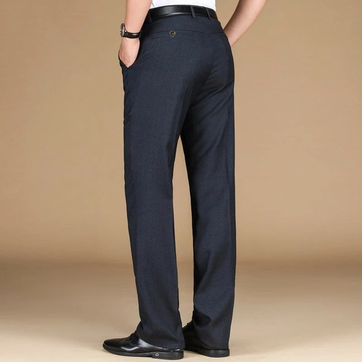 pantaloni clasici drepți pentru bărbați pentru uz de afaceri pantaloni uni formali pentru birou pantaloni mari mărime plus