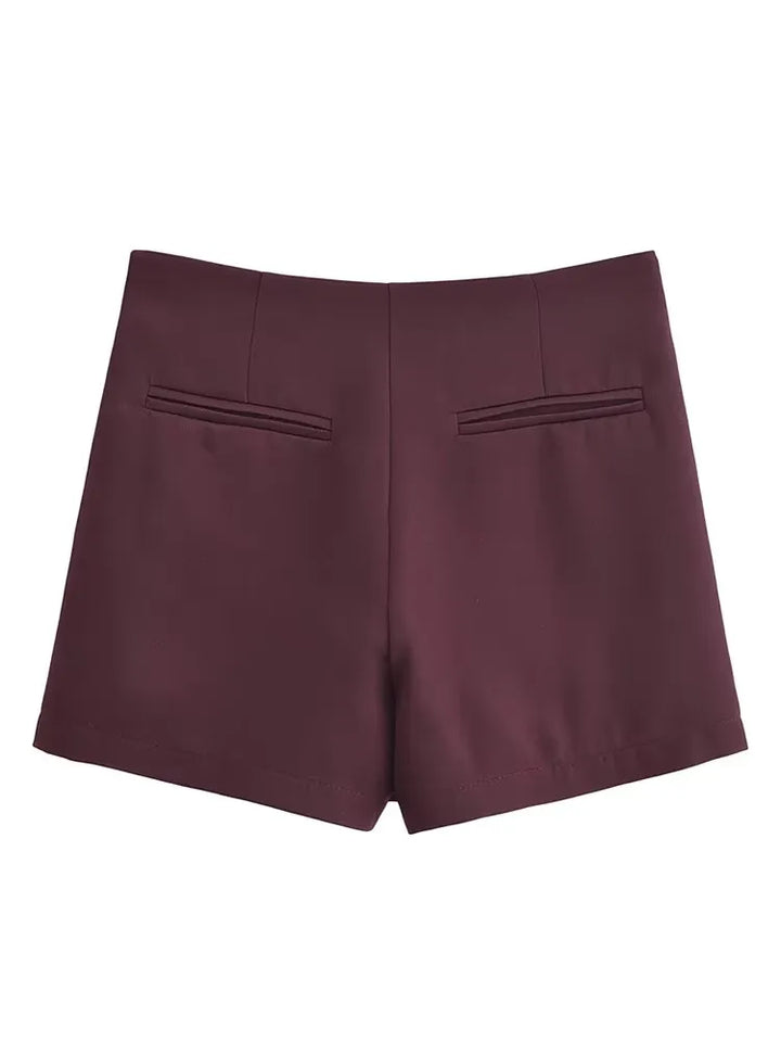 Nye forår damă skort uni modă casual mini pantaloni scurți fustă cu fermoar lateral talie înaltă streetwear