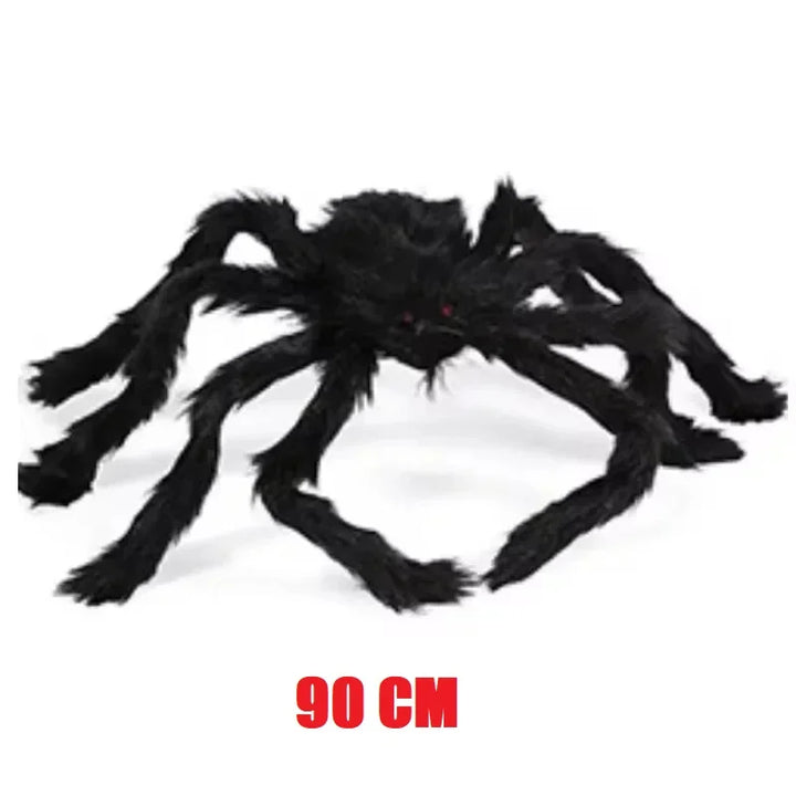 Halloween Stor Plysedderkop | Skræmmende Dekoration 30–200 cm til Hjem & Fest