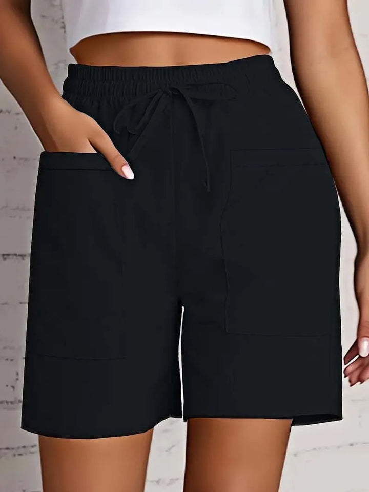 Shorts de mujer de talle alto 4 pulgadas verano shorts holgados casuales con bolsillos bermudas lisas