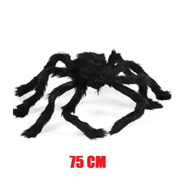 Halloween Stor Plysedderkop | Skræmmende Dekoration 30–200 cm til Hjem & Fest