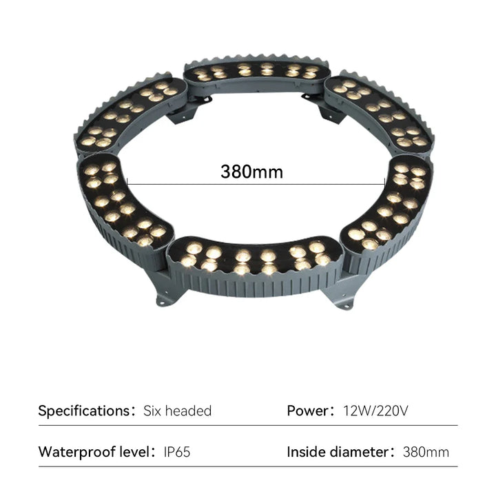 IP65 à prova d'água alumínio 12W holofote LED de madeira para exterior | luminária de jardim