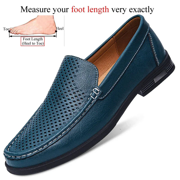 Mocasines sin cordones de cuero genuino para hombre | Zapatos formales, boda y oficina, mocasines cómodos