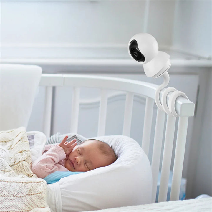 Babyphone Camera Mount | Universal fleksibel vuggeholder 360° justerbar hvid