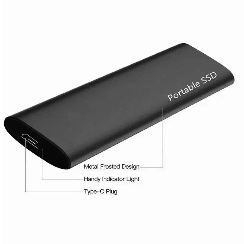 FusionElite Ekstern Harddisk | Ultratynd USB-C Opbevaring Højhastighed