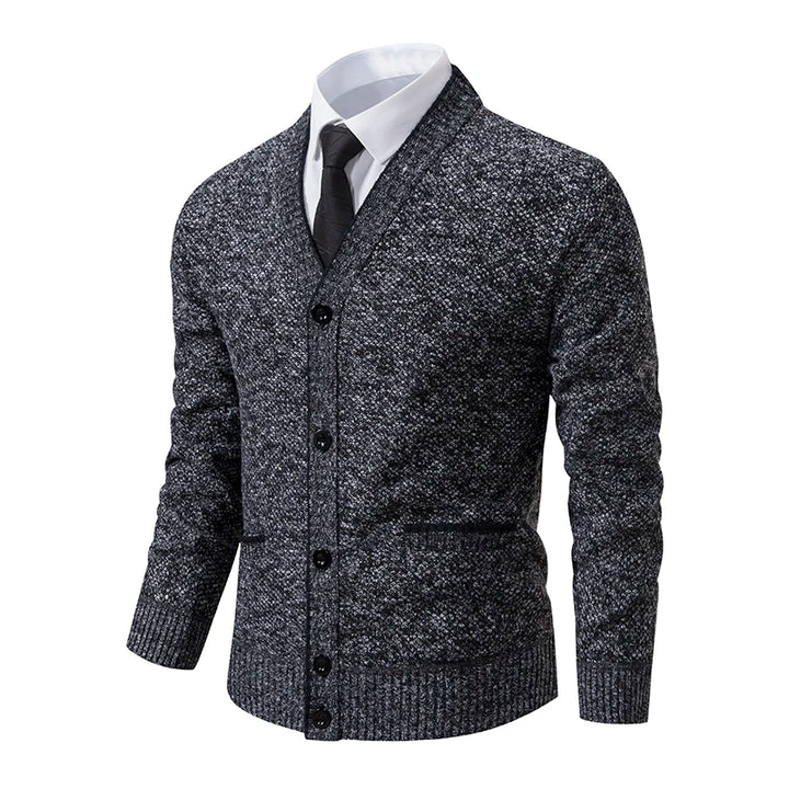 Cardigan tricotat pentru bărbați | Jachetă pulover casual cu guler în V toamnă iarnă