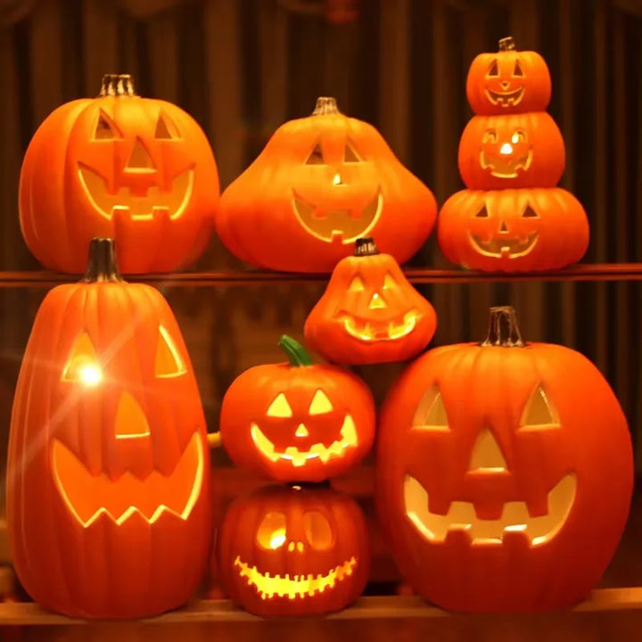 SpookyGlow LED-estables de calabazas de Halloween, decoración luminosa festiva