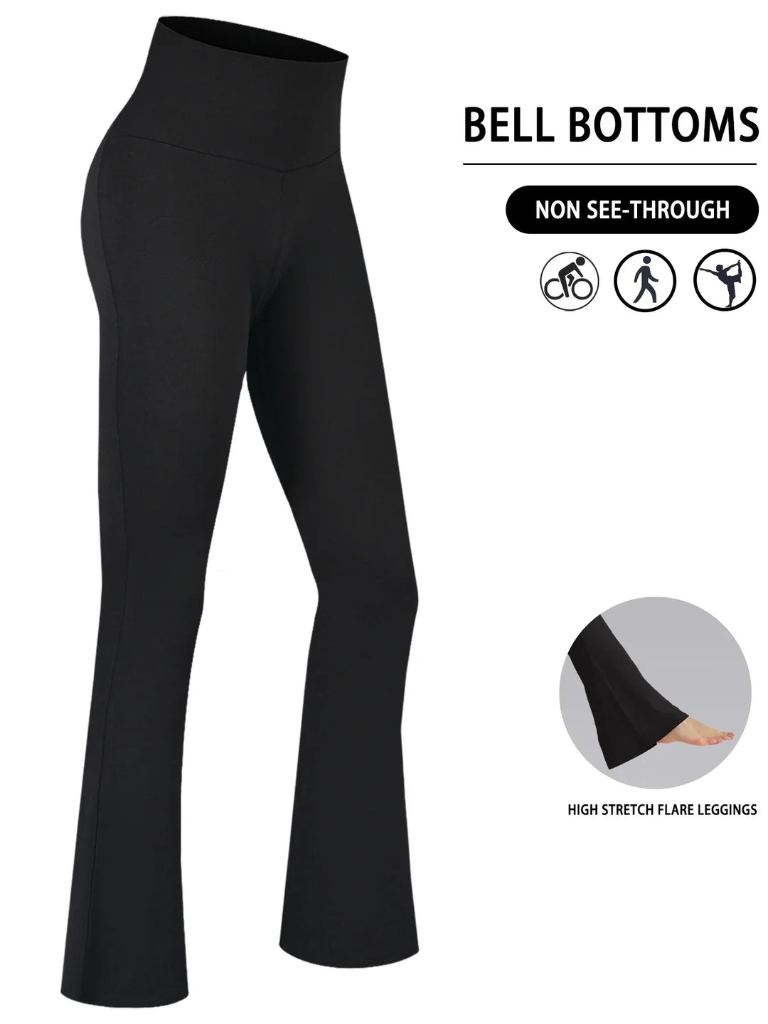 Pantaloni super moi pentru femei cu croială largă | Talie înaltă, control al abdomenului și pantaloni de yoga cu croială largă