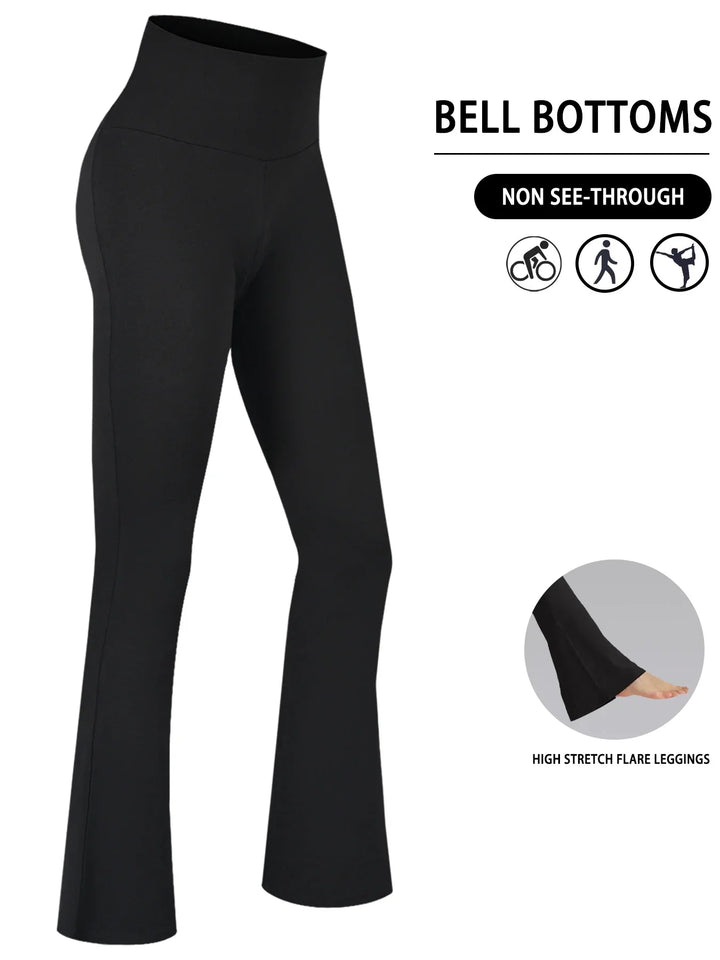 Pantaloni super moi pentru femei cu croială largă | Talie înaltă, control al abdomenului și pantaloni de yoga cu croială largă