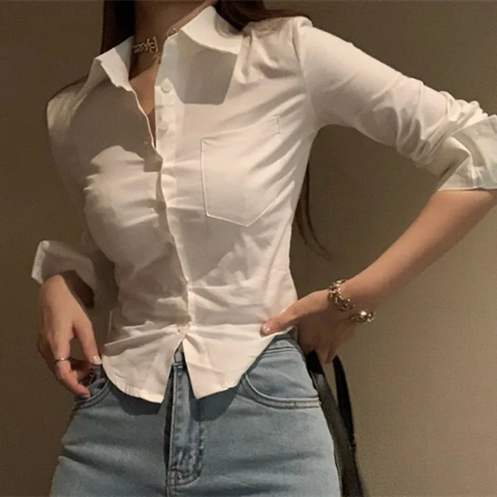 Ashleya Elegantti Slim Fit -paita naisille | Hienostunut tyyli ja räätälöity istuvuus