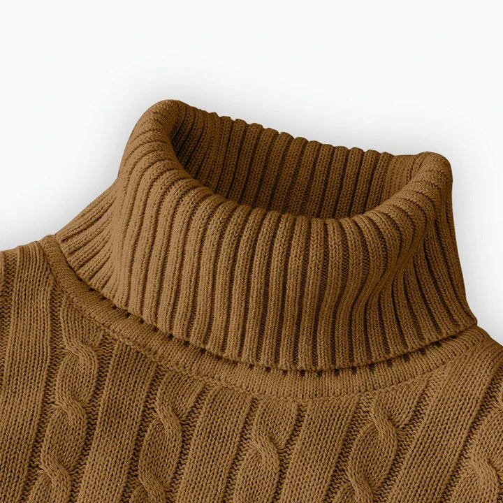 2025 ny suéter de hombre de cuello alto de un solo color suéter de punto cálido casual suéter de cuello alto de lana para hombre invierno exterior superior