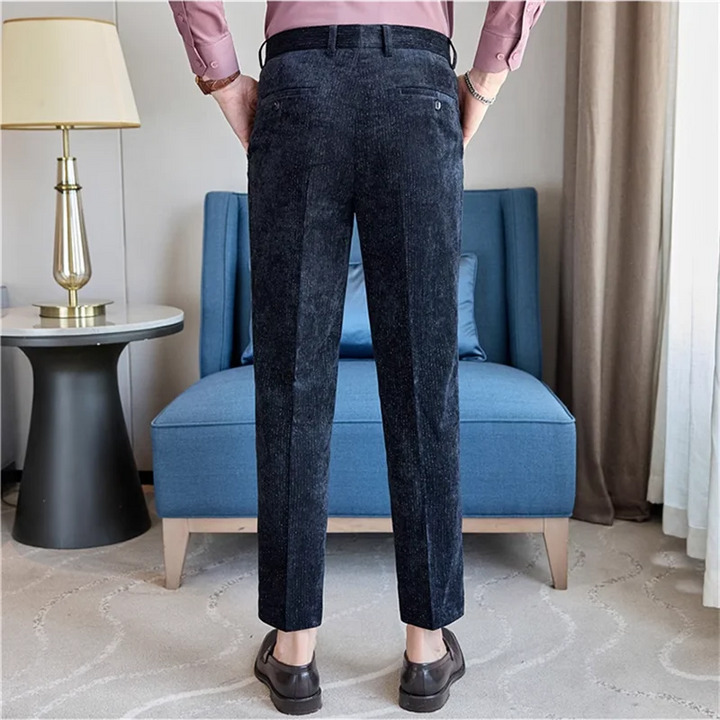 Noi pantaloni din catifea pentru bărbați toamnă și iarnă, croială slim fit, modă, afaceri, nuntă, pantaloni de petrecere