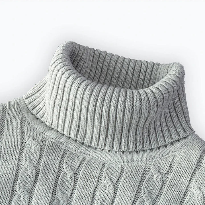 2025 ny suéter de hombre de cuello alto de un solo color suéter de punto cálido casual suéter de cuello alto de lana para hombre invierno exterior superior