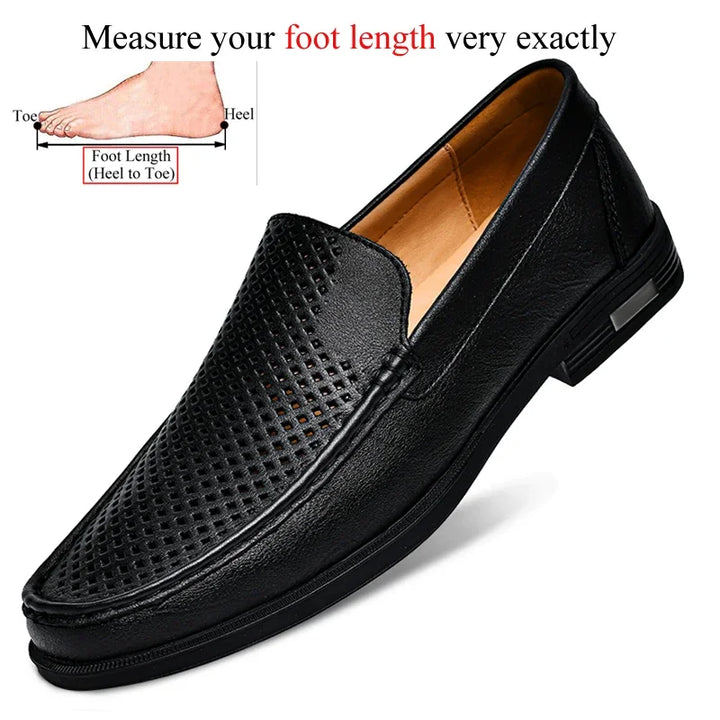 Mocasines sin cordones de cuero genuino para hombre | Zapatos formales, boda y oficina, mocasines cómodos