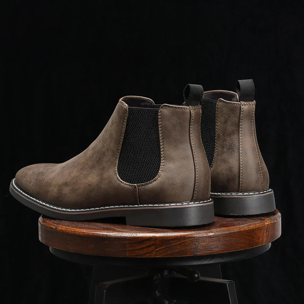 Botas Chelsea para hombres - cuero de alta calidad, lados elásticos, diseño atemporal y cómodo