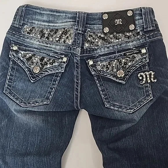 Blugi pentru femei cu broderie cu diamante în stil gotic, blugi vintage cu talie joasă și evazați, pantaloni largi din denim retro Y2k pentru femei, pantaloni streetwear înalți