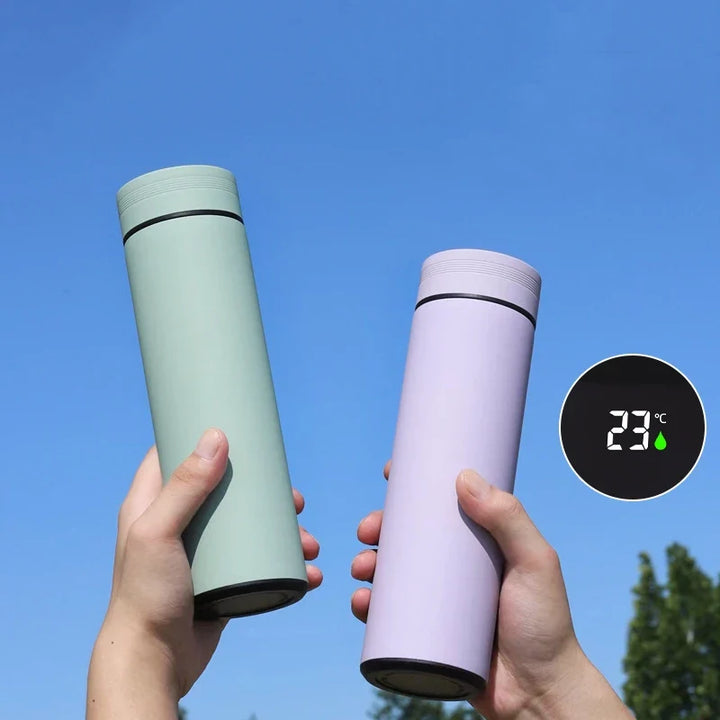 ThermoFlask eristetty ruostumattomasta teräksestä valmistettu pullo LCD-lämpötilanäytöllä | 500 ml kaksoisseinämä