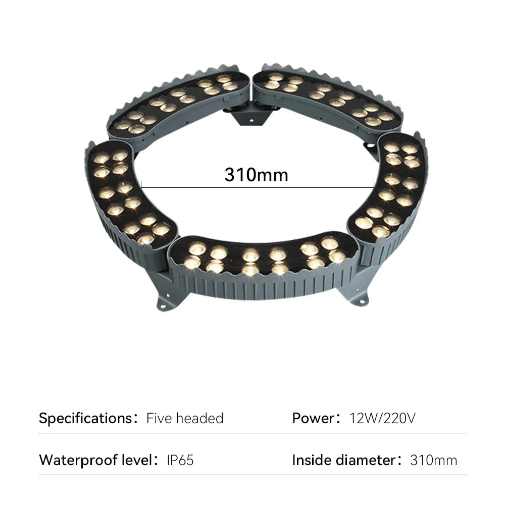 IP65 à prova d'água alumínio 12W holofote LED de madeira para exterior | luminária de jardim