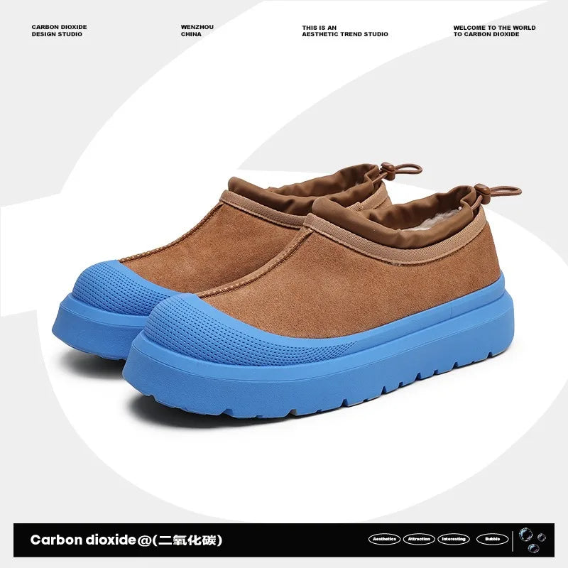 Brune sneakers med blå såler, moderne design, unisex, komfortable sko, velegnet til hverdagsbrug, stilfulde og trendy fodtøj til alle årstider.