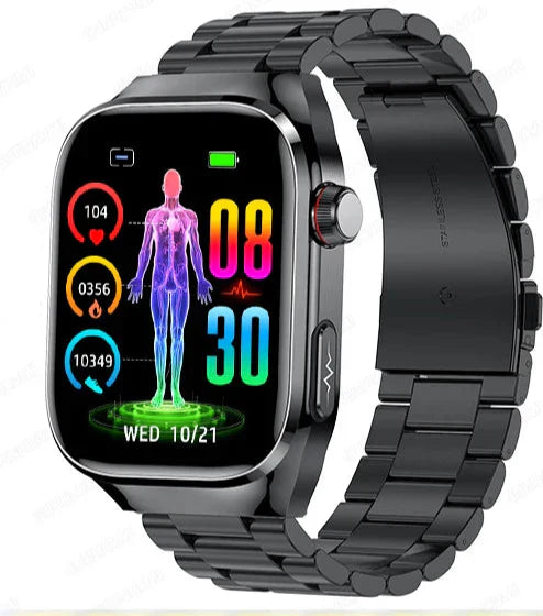 Maxwell Smartwatch | EKG Blodsukker Urinsyre 2,04" AMOLED Vandtæt