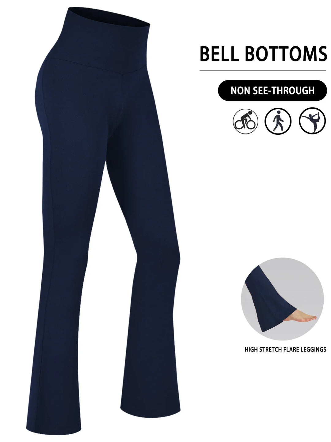Pantaloni super moi pentru femei cu croială largă | Talie înaltă, control al abdomenului și pantaloni de yoga cu croială largă