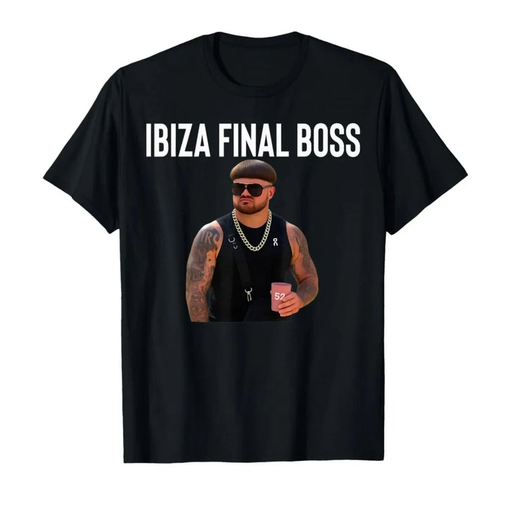 Ibiza Final Boss -meemi T-paita miehille ja naisille