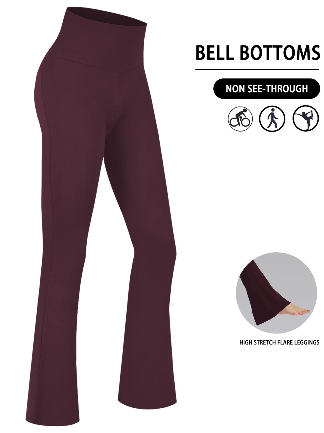 Pantaloni super moi pentru femei cu croială largă | Talie înaltă, control al abdomenului și pantaloni de yoga cu croială largă