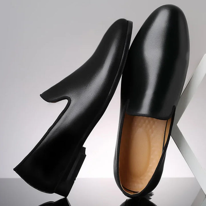 Zapatos de hombre en cuero genuino | Mocasines casuales, mocasines y zapatos cómodos para bodas y conducción