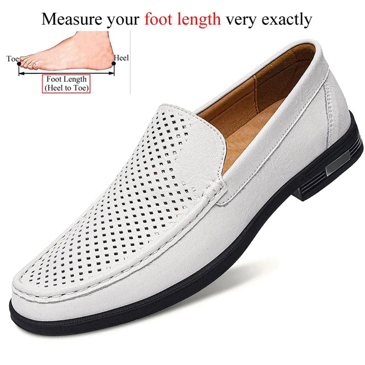 Mocasines sin cordones de cuero genuino para hombre | Zapatos formales, boda y oficina, mocasines cómodos