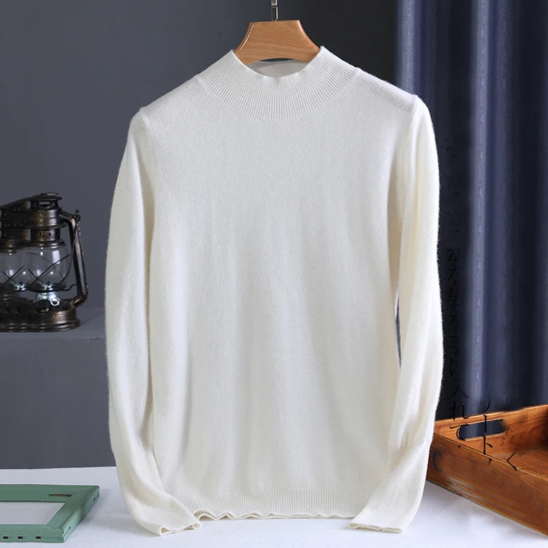 Suéter de cuello alto para mujer | Suéter ajustado de punto, suave y cálido