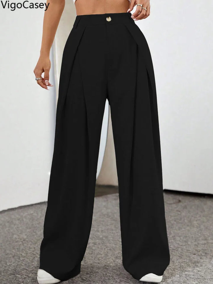Pants Wide Leg Loose | High Waist Suit Office Winter Woman
