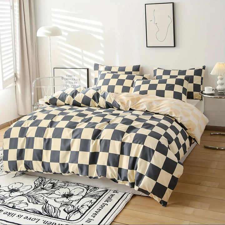 BeddingStar | Modern checkered duvet cover - 3 parts BeddingStar bedding