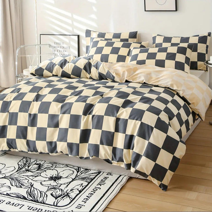 BeddingStar | Modern checkered duvet cover - 3 parts BeddingStar bedding