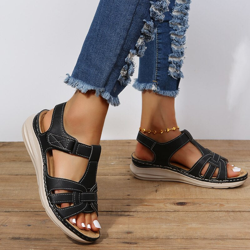 Orthopedic hiking sandals for ladies platform outdoor comfort