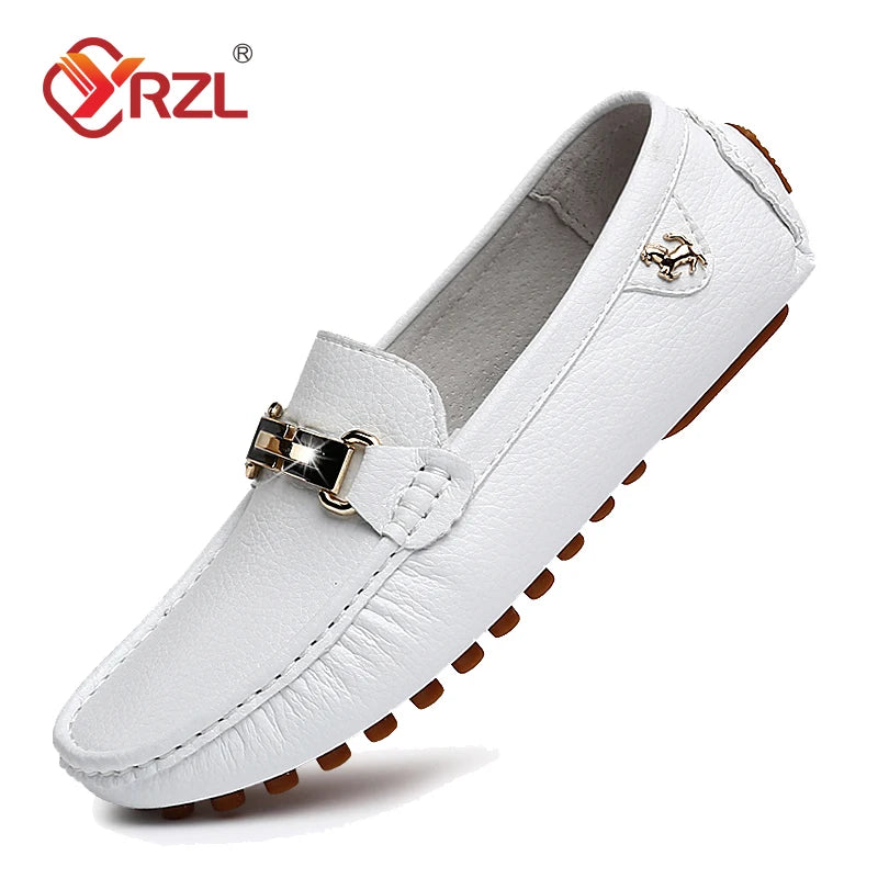 Zapatos de hombre en cuero PU hecho a mano | Mocasines sin cordones, mocasines y flats cómodos para conducir