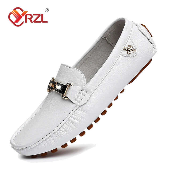 Zapatos de hombre en cuero PU hecho a mano | Mocasines sin cordones, mocasines y flats cómodos para conducir