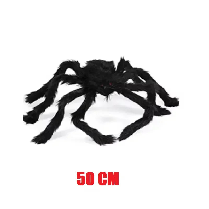Halloween Stor Plysedderkop | Skræmmende Dekoration 30–200 cm til Hjem & Fest
