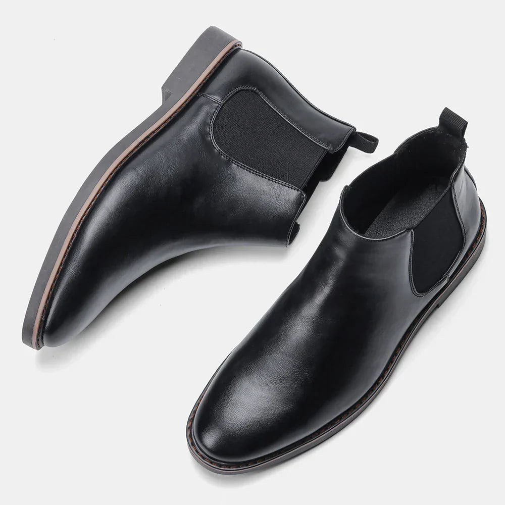 Botas Chelsea para hombres - cuero de alta calidad, lados elásticos, diseño atemporal y cómodo