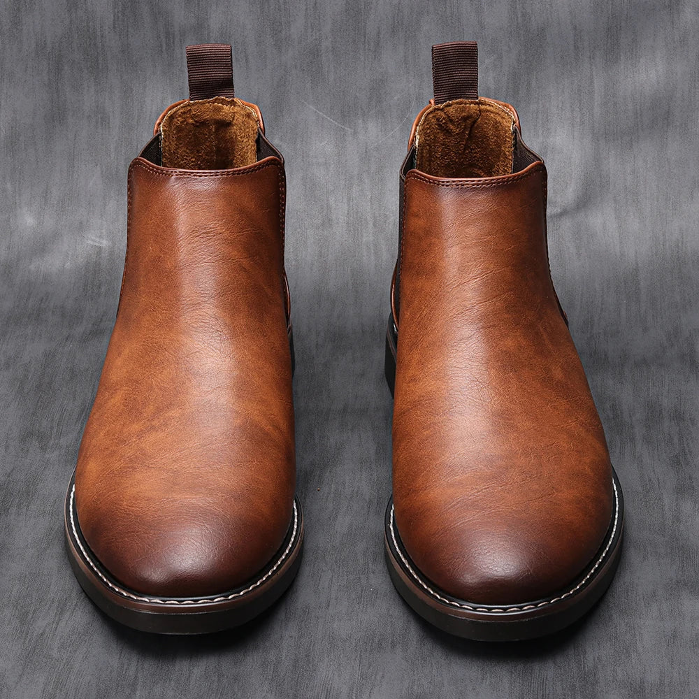 Botas Chelsea para hombres - cuero de alta calidad, lados elásticos, diseño atemporal y cómodo