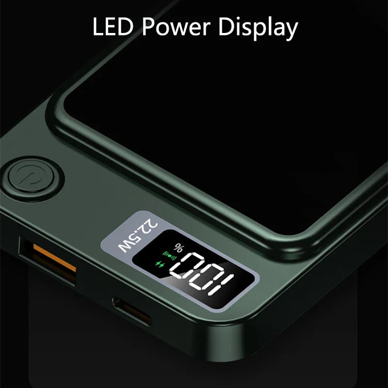 Liboer magneettinen langaton ulkoinen akku 50000mAh | nopea lataus 22,5W | LED-näyttö