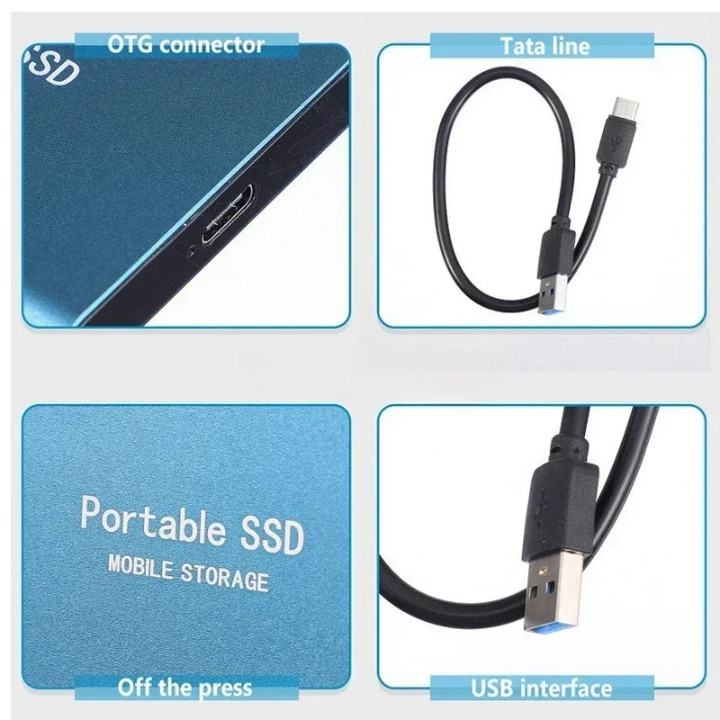 SSD externo de alta velocidade | Armazenamento portátil rápido e confiável