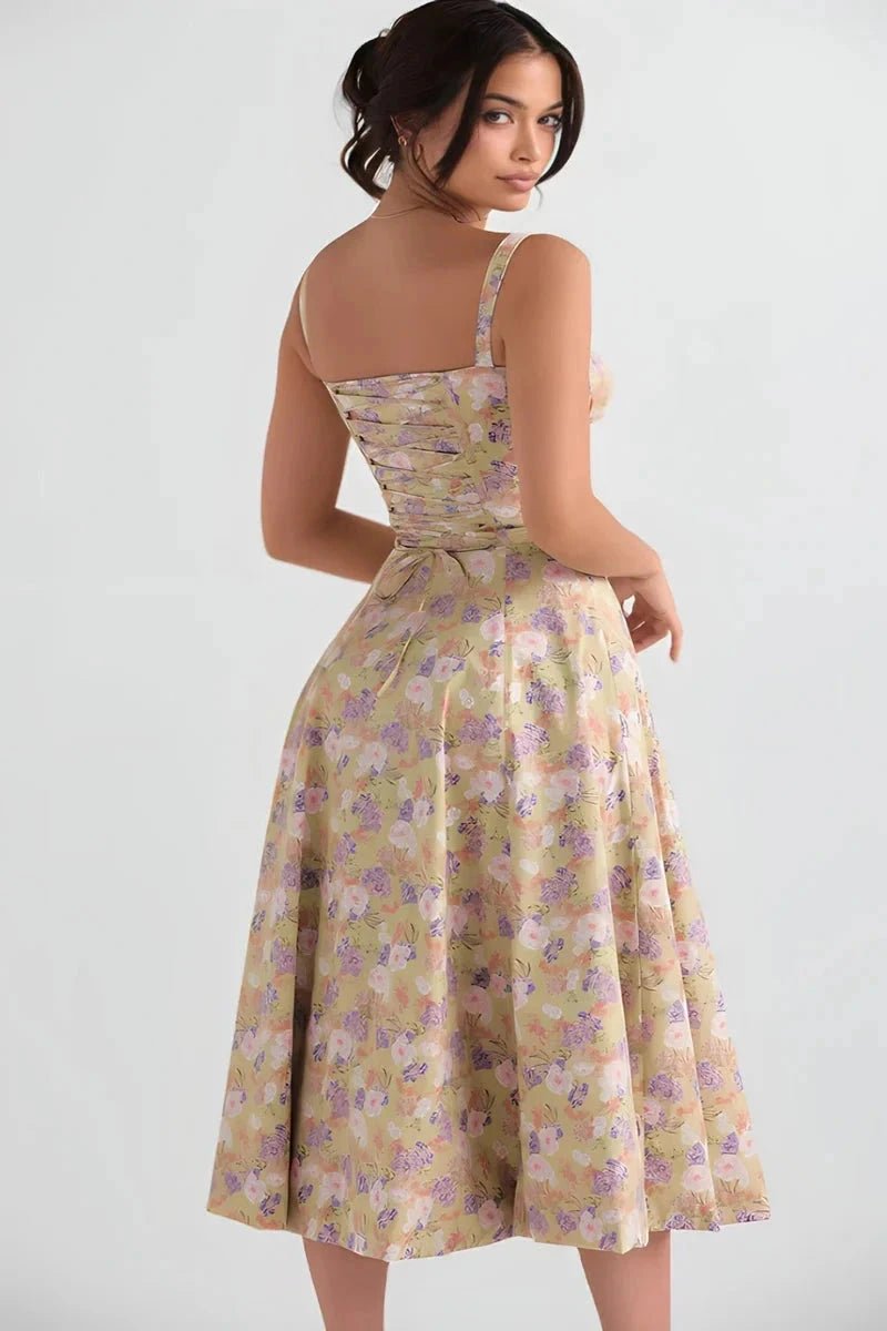 Linsay - Elegáns nyári ruha virágmintával
