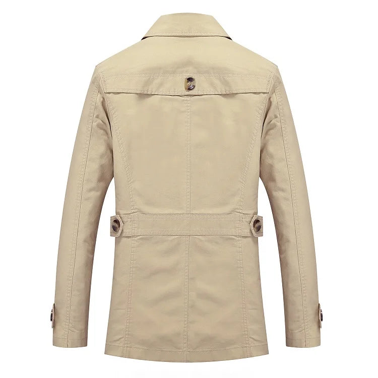 Gabardina para hombres | Casual y de negocios Abrigo sencillo de una hilera