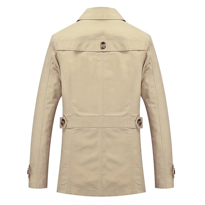 Gabardina para hombres | Casual y de negocios Abrigo sencillo de una hilera
