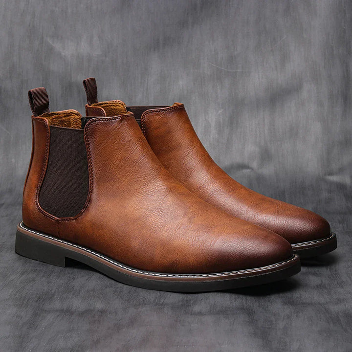 Botas Chelsea para hombres - cuero de alta calidad, lados elásticos, diseño atemporal y cómodo