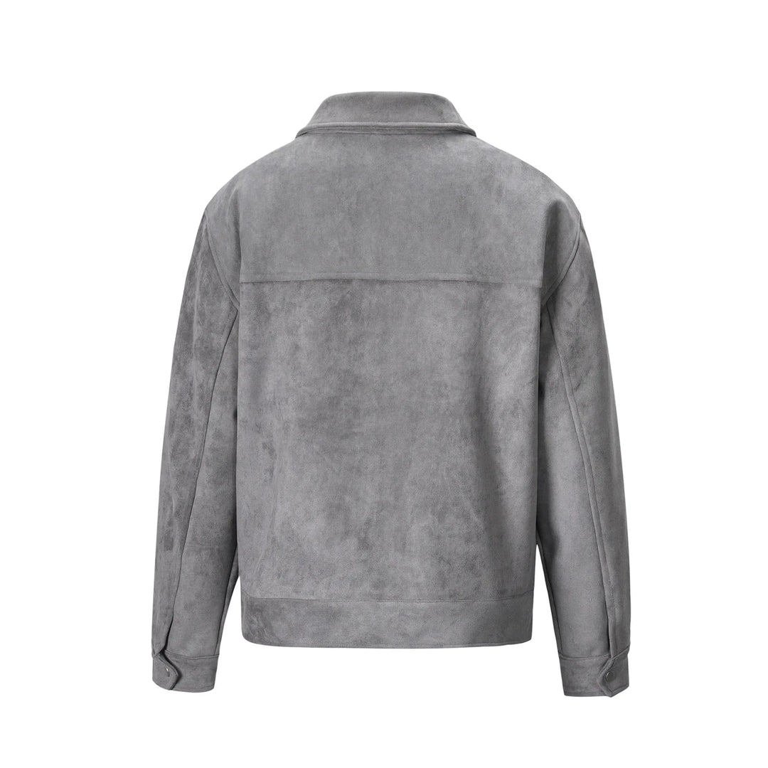 Geacă de toamnă pentru bărbați - poliester elegant, 4 buzunare practice, stil casual versatil